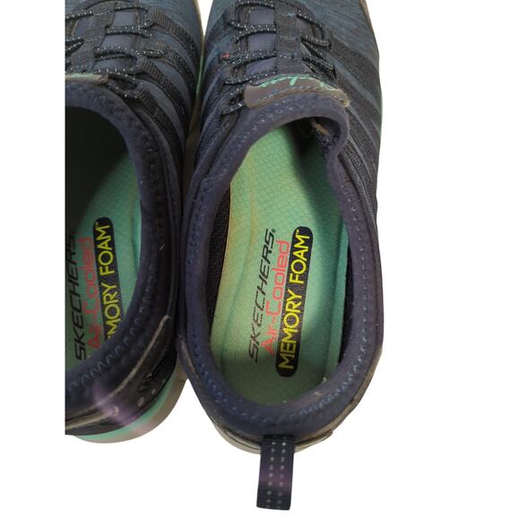 Skechers Memory Foam Womens Slip On Shoes Flats 22602TX Blue/Turquoise Size 7.5 - Picture 4 of 7